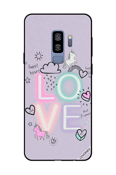 Covernex غطاء حماية لهاتف سامسونج جالاكسي S9 بلس - قلب حلو وحب وحيد القرن