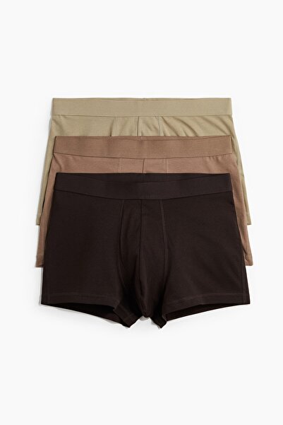 H&M 3'lü Kısa Paça Boxer Şort Lycra®