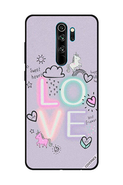 Covernex غطاء حماية لهاتف شاومي ريدمي نوت 8 برو - قلب حلو، حب، وحيد القرن