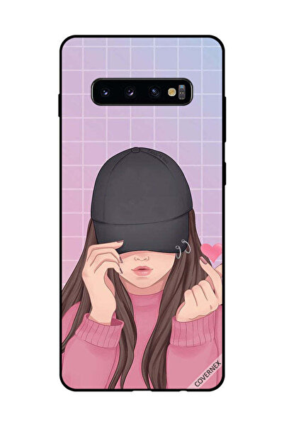 Covernex غطاء حماية لهاتف سامسونج جالاكسي S10 بلس - سناب لوف، فتاة سوداء بقبعة