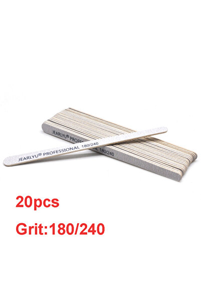 Choice 20 قطعة من مبردات الأظافر الخشبية السميكة القوية بحبيبات 180-240، 10/2...