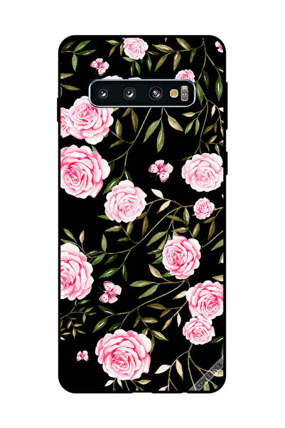 Covernex غطاء حماية لهاتف سامسونج جالاكسي S10، ورود وردية في باقات من الأوراق...