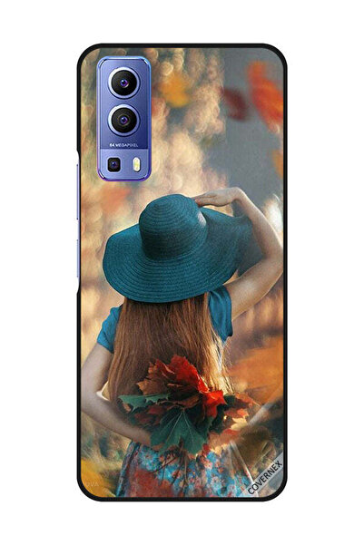Covernex غطاء حماية لهاتف Vivo Y72 5G فتاة قبعة تخفي أوراق الحب