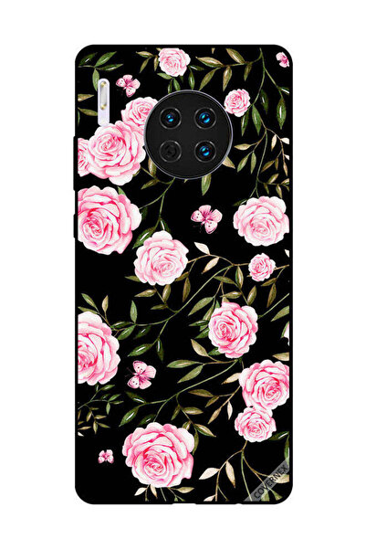 Covernex غطاء حماية لهاتف هواوي ميت 30 - ورود وردية في باقات من الأوراق الصغيرة