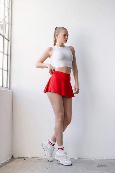 Alışveriş Sokağı Sports Shorts Mini Skirt Fitness High Waist 490