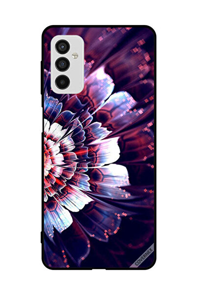 Covernex غطاء حماية لهاتف سامسونج جالاكسي M52 5G مع زهرة كبيرة منعكسة على الج...
