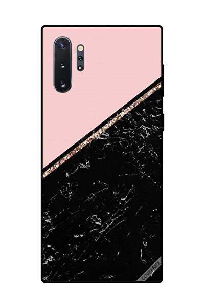 Covernex غطاء حماية لهاتف سامسونج جالكسي نوت 10 بلس - رخامي أسود وشريط ذهبي