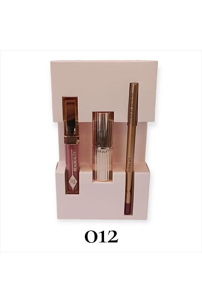 real beauty Real Beauty Luxury Lip Kit - 3 Pieces for an Attractive Look That Lasts All Day - Colors - 012