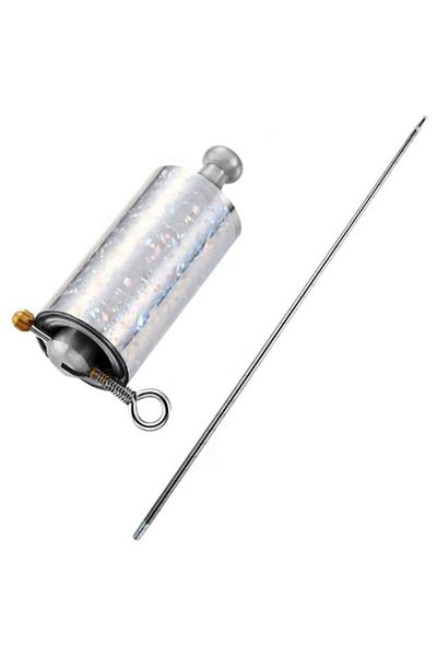 dalimag Baston telescopic automat de antrenament, 150 cm deschis, 6 cm închis, argintiu, Dalimag