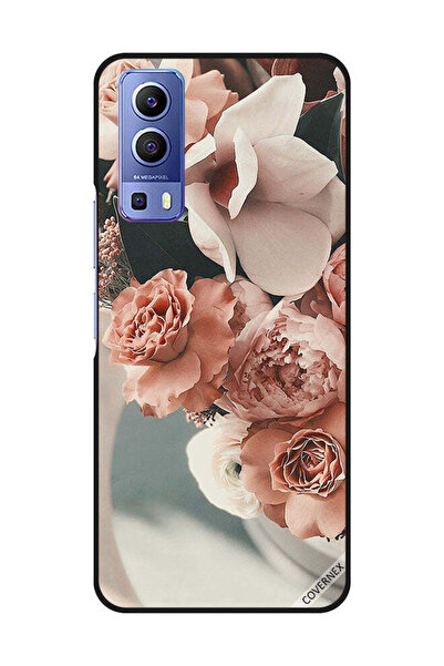Covernex غطاء حماية لهاتف Vivo Y72 5G بنقشة زهور الخوخ