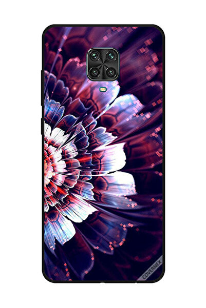 Covernex غطاء حماية لهاتف شاومي ريدمي نوت 9S/9 برو مع زهرة كبيرة منعكسة على الجانب الأيسر