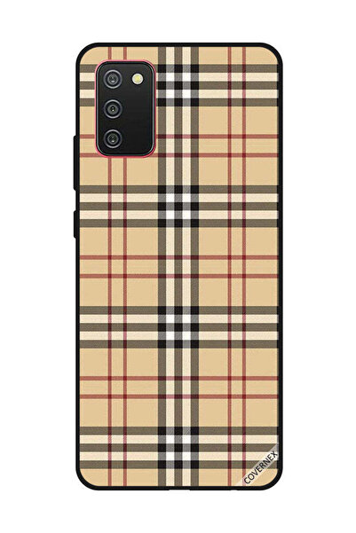 Covernex غطاء حماية لهاتف سامسونج جالاكسي A02s/F02s بخطوط حمراء وسوداء على ال...