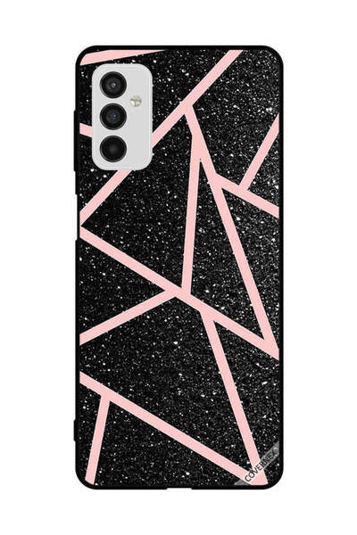 Covernex غطاء حماية لهاتف سامسونج جالاكسي M52 5G أسود لامع بنقشة مسارات وردية...