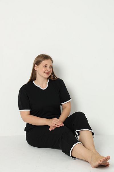 FAMES PİJAMA SUMMER PLUS SIZE PAJAMA SET