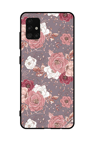 Covernex غطاء حماية لهاتف سامسونج جالاكسي A51 4G بلون الشوكولاتة ونقشة الزهور