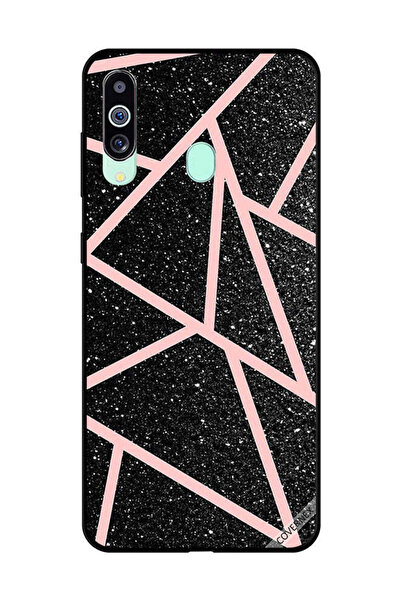 Covernex غطاء حماية لهاتف سامسونج جالاكسي M40 - أسود لامع، بنقشة مسارات وردية...