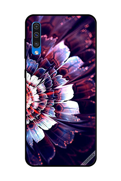 Covernex غطاء حماية لهاتف سامسونج جالاكسي A50 مع زهرة كبيرة منعكسة على الجانب...