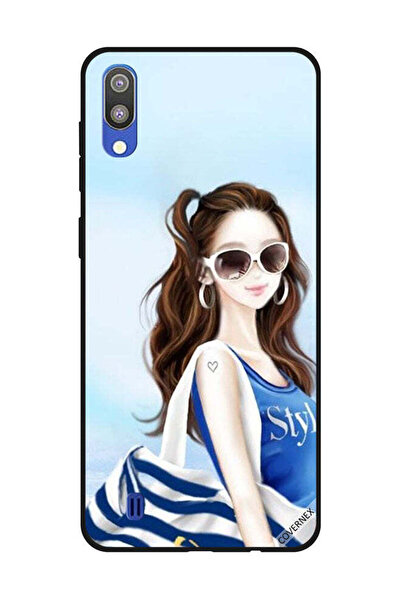 Covernex غطاء حماية لهاتف سامسونج جالاكسي M10 - أزرق، بتصميم قميص