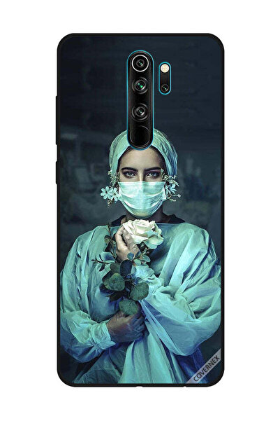 Covernex غطاء حماية لهاتف شاومي ريدمي نوت 8 برو ممرضة تحمل زهرة