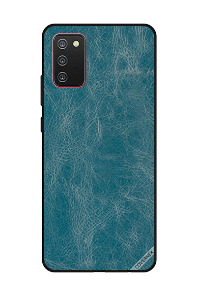 Covernex غطاء حماية لهاتف سامسونج جالاكسي A02s/F02s بنمط جلدي أزرق