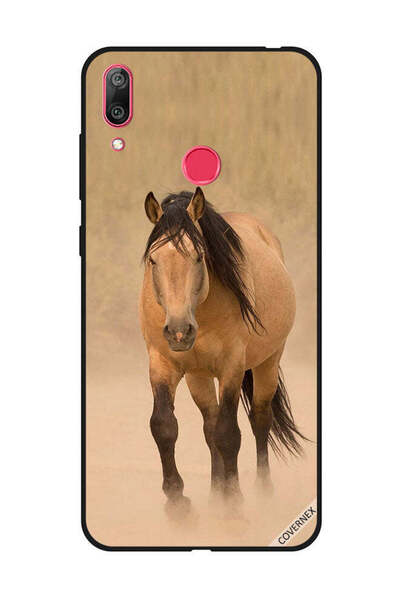 Covernex غطاء حماية لهاتف هواوي Y7 Prime 2019 - سباق الخيل البني