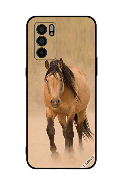 Covernex غطاء حماية لهاتف Oppo Reno6 5G سباق الخيل البني
