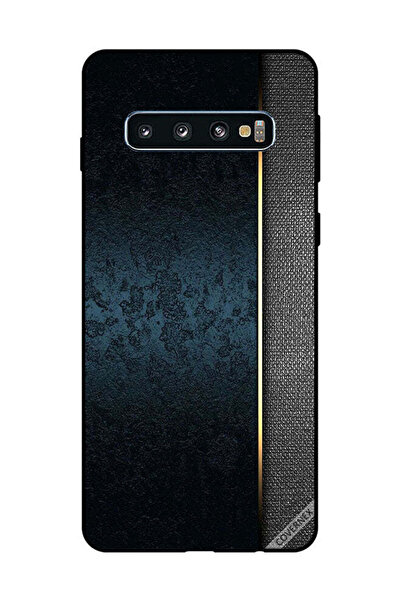 Covernex غطاء حماية لهاتف سامسونج جالاكسي S10 بنمط جلدي أخضر داكن