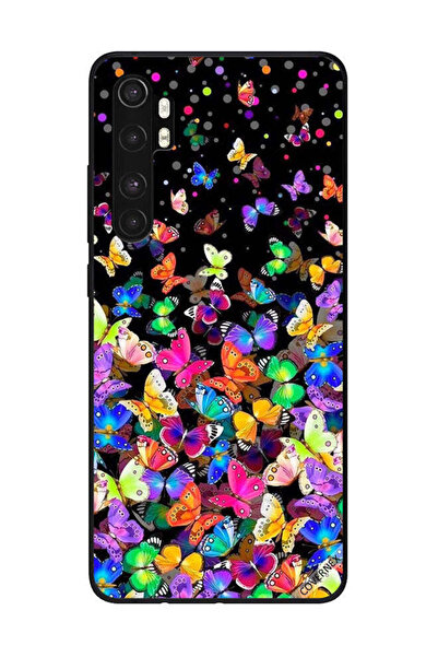 Covernex غطاء حماية لهاتف شاومي مي نوت 10 لايت - زهور متعددة الألوان وريش أخض...