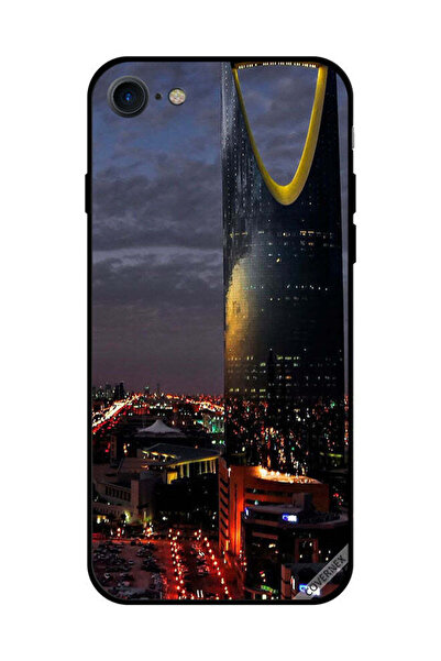 Covernex غطاء حماية لهاتف iPhone SE 2020 منظر برج الفيصلية في المساء