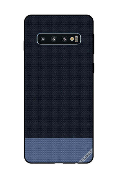 Covernex غطاء حماية لهاتف سامسونج جالاكسي S10 بنقشة أشكال منقطة باللون الأزرق