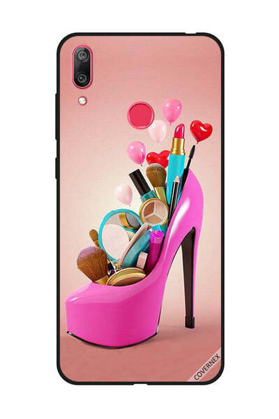 Covernex Protective Case Cover For Huawei Y7 Prime 2019 Pink Shoe With Makeup...