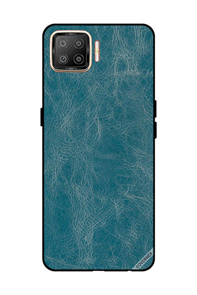 Covernex غطاء حماية لهاتف OPPO F17 بنمط جلدي أزرق