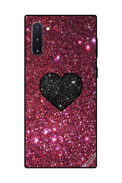 Covernex غطاء حماية لهاتف سامسونج جالكسي نوت 10 بتصميم قلب أسود مع لمسات حمرا...