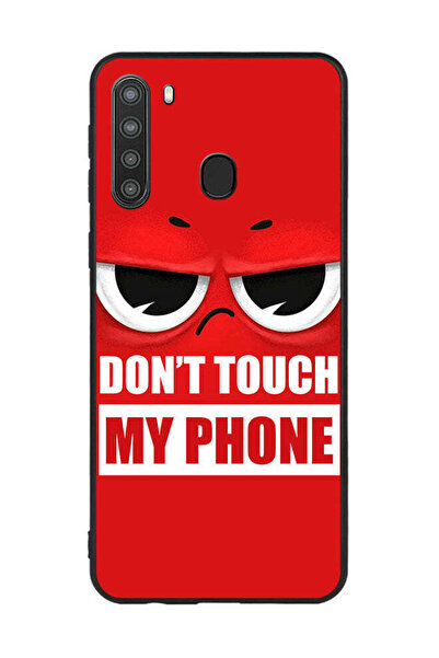 Covernex Protective Case Cover For Samsung Galaxy A21 Don't Touch My Phone Red