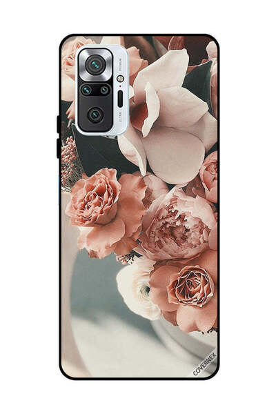 Covernex غطاء حماية لهاتف شاومي ريدمي نوت 10 برو 4G، باقة زهور الخوخ