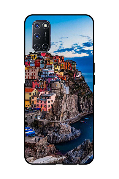 Covernex غطاء حماية لهاتف OPPO A52/A72/A92 منازل ملونة على البحر