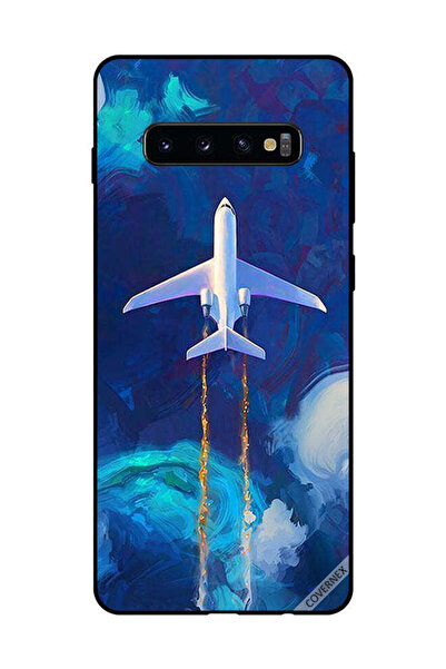 Covernex غطاء حماية لهاتف سامسونج جالاكسي S10 بلس - طائرة تحلق