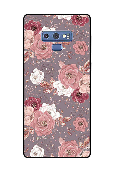 Covernex غطاء حماية لهاتف سامسونج جالكسي نوت 9 بنقشة زهور بلون الشوكولاتة