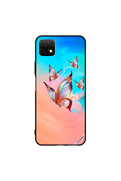 Covernex غطاء حماية لهاتف هواوي نوفا Y60 - فراشات تحلق فوق لون الطلاء