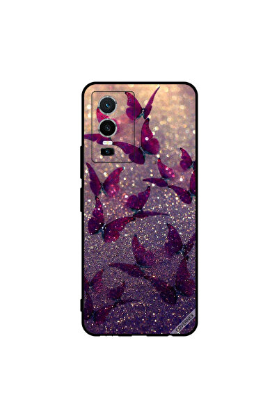 Covernex غطاء حماية لهاتف فيفو Y76 5G بنقشة فراشات لامعة