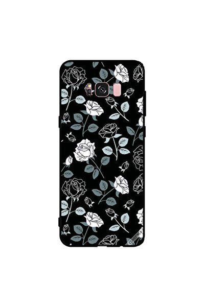 Covernex غطاء حماية لهاتف سامسونج جالاكسي S8+ بنقشة زهور باللونين الأبيض والأسود