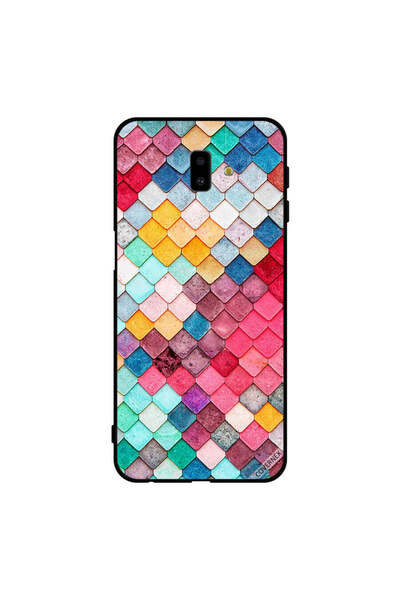 Covernex غطاء حماية لهاتف سامسونج جالاكسي J6+ بنمط مربع ماسي