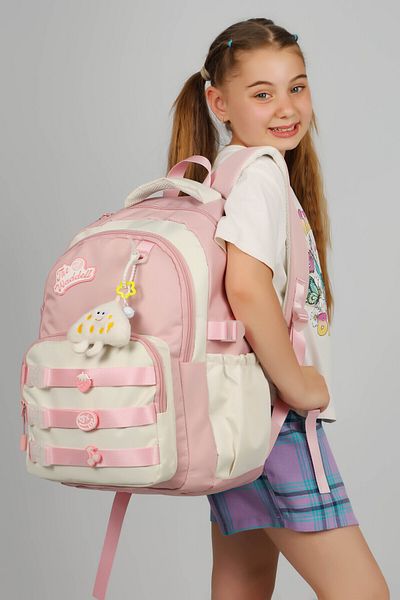 Waddell Licensed Twil Column Daily Backpack, School Backpack with Plush Toy Gift