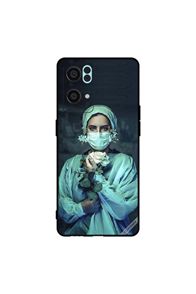 Covernex غطاء حماية لهاتف Oppo Reno7 Pro 5G ممرضة تحمل زهرة