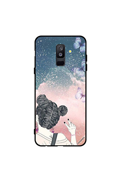 Covernex غطاء حماية لهاتف سامسونج جالاكسي A6+ (2018) فتاة تصنع علامة النصر