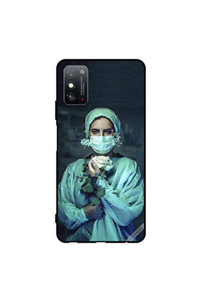 Covernex غطاء حماية لهاتف Honor X10 Max 5G ممرضة تحمل زهرة