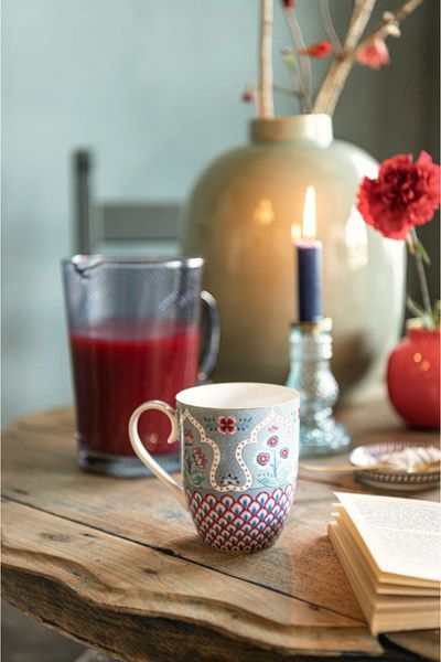 Pip Studio Cana 350 ml FlowerFestivalBlue