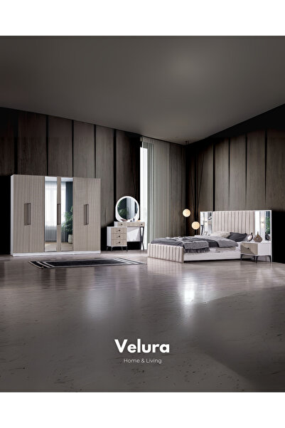 Velura Home & Living Stil (Kum Beji) Yatak Odası Takımı (Dolap + Şifonyer + K...