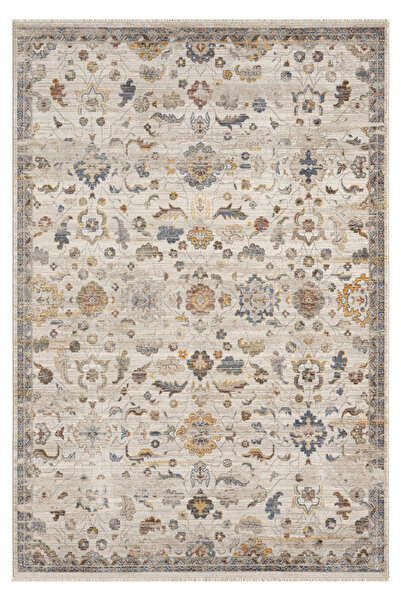 Moqa A Different Carpet Anadolu 4003 Kemik Otantik Desenli Halı - Antialerjik, Pamuk Taban, 6 mm Hav Yüksekliği