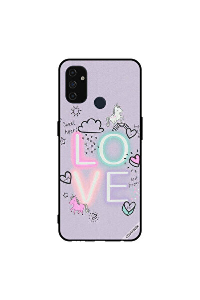 Covernex غطاء حماية لهاتف Oneplus Nord N100 - قلب حلو وحب وحيد القرن